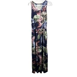 Madison Scott Tropical Maxi Dress Resort Wear Size Medium Beachy Summer Vacation